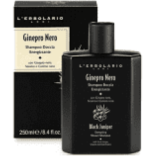 ERBOLARIO SHAMPOO DOCCIA GINEPRO NERO  250 ml.. E' un prodotto pratico fragrante e maschile che assicura nutrimento e detersione a pelle e capelli, grazie ai suoi preziosi ingredienti